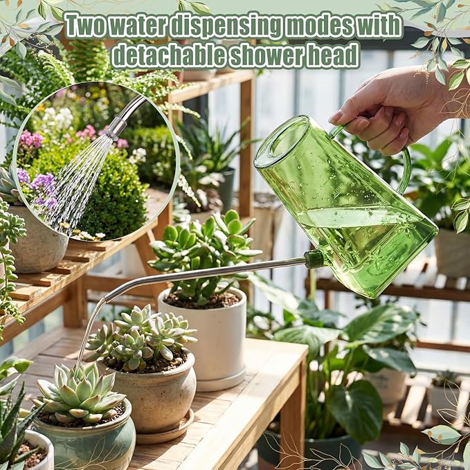 Indoor Plants Watering Can for Indoor Plants Long Probe Soil Moisture Meter Long Spout 47 oz Watering Cans Water Monitor Indicator for Pot Flower House Gardening Farming