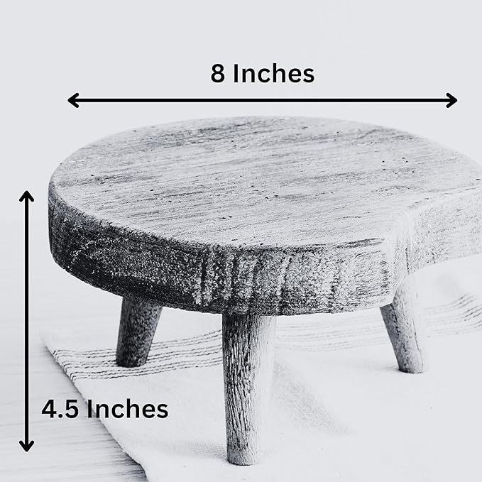 Rustic Wood Riser Stand, Farmhouse Home Decor, Rustic Coffee Table, Wood Stool for Bathroom, Plant, Tabletop Decor, Display Countertop