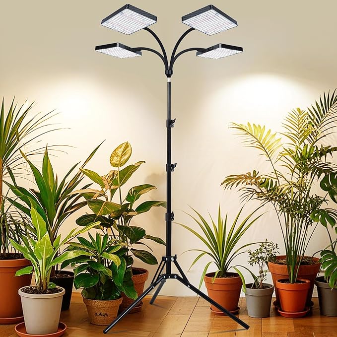 Grow Lights for Indoor Plants 100W, Natural Sunlight Full Spectrum Plant Growing Lamps for Houseplants & Bonsai Tree, 4/8/12/16/20 Hr Timer Plant Light Auto On/Off Everyday