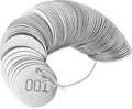 Round Tag 1-1/4 Inch Small Circle Metal Tags Number Options 001-050 Stamping Tag with Hole for Pets, Plants, Doors(50 Pieces)