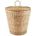 84ECO 3 Gallon Wicker Trash Can with Liner and Lid - Rattan Trash Can - Wicker Waste Basket for Bathroom, Bedroom, Kitchen, Living Room