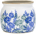 Dosayes Flower Pot,Vintage Ceramic Pot for Planter with Drainage Holes, 6.29 inch Ice Crack Glazed Small Planters Pot for Indoor,Tucan Home Decor,Gardening Gifts (Art Deco)