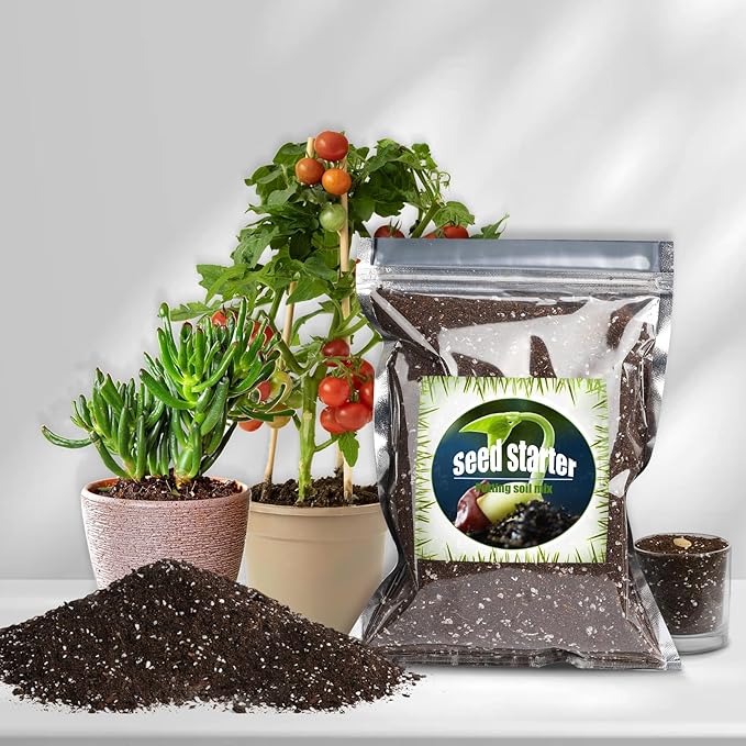 Doter Organic Seed Starter Premium Potting Soil Mix 2qt, All Natural Seed Starter Mix for Fast Germination and Vigorous Seedlings with Strong Root Systems