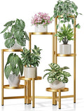 Patio Plant Stand, 7 Tiered Plant Stand Indoor for Multiple Large Planter, Tall Heavy Duty Adjustable Folding Rack with Rustproof 7.9 Inch Wide Tray, Folding Plant Shelf for Corner - GoldDisk
