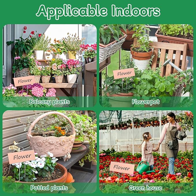 WSICSE 50-Pack Metal Garden Plant Labels, 10.6" Waterproof Garden Markers with Pen Reusable Nursery Tags for Vegetables Flower Seed Greenhouse
