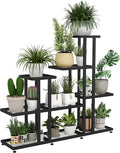 Plant Stand Indoor Corner Plant Stand Window Sill Plant Shelf for Bonsai Tree Live Plants Indoor Outdoor Metal Flower Rack for Apartment Decor Patio Decor, (6-Tier 16 Potted)
