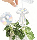 Plant Watering Globes 2PCS Glass Self Watering Planter Insert Device for Indoor Outdoor Plants Rainbow Color Laser Mushroom und Bulb with Hole 5oz 150ml Capacity Automatic Watering for 1 Week