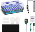 Indoor Seed Starting Kit with 60-Cell Self-Watering Tray, LED Grow Light, Timer, Humidity Dome, pH Meter for Plant Germination, Vegetables, Herbs, Flowers