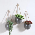 Set of 3 Ceramic Wall Vases - Hanging Pocket Planters for Indoor Plants, Wall Decor for Entryway Hallway Bathroom Living Room Dining Room