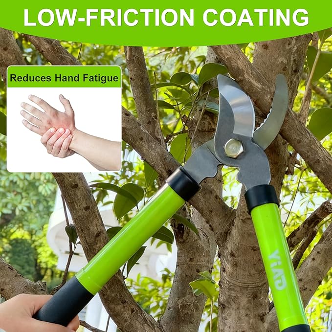 Loppers for Tree Trimming 15"Branch Cutter & Pruning Loppers Set Rust-Resistant Bypass Pruners Tree Trimmer Clippers,1"Cut Diameter,Short Handle Garden Shears Tools for Gardening Yard,Limb,Plant 2Pcs