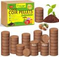 Legigo 50 Pcs 40mm Coco Coir Pellets Seed Starter Soil Mix- Organic Coconut Coir Potting Soil Pods for Seedling, Coco Peat Soil Discs for Indoor & Outdoor Plants Bonsai Herbs Vegetables and Flowers