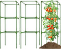 3 Pack Square Tomato Cages for Garden - 42 Inch Heavy Duty Tomato Plant Support Stakes, Sturdy Metal Core with Rust-Resistant Coating, Tomato Trellis for Raised Beds