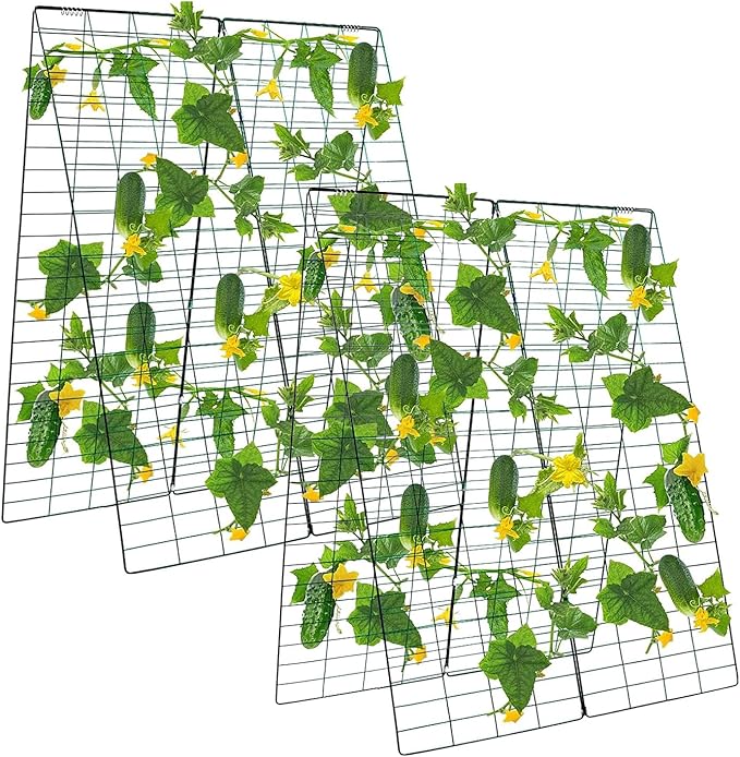 48" H x 34" L Cucumber Trellis for Garden A Frame, Garden Trellis for Climbing Plants Outdoor for Raised Bed(2 Packs)
