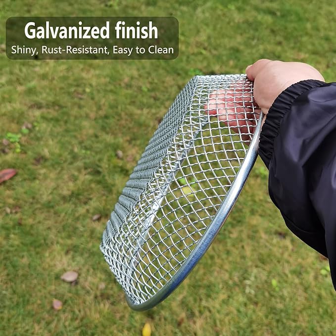 3 Pack Gardening Sand Soil Compost Sifter Perfect for 5 Gallon Bucket, 1/4 inch Mesh, 1/8 inch Mesh, 3/8 inch Mesh