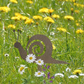 Snails Garden Stake Rustic Rusty Snail Country Weathered Iron Lawn Ornament Farm Yard Outdoor Decor,Brass