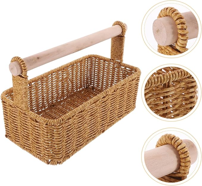 Alipis Bread Baskets for Kitchen Large Woven Storage Basket Rustic Hand Woven
