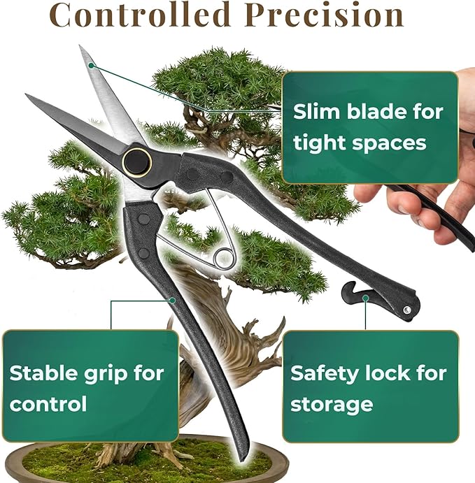 Wablade Japanese Pruning Shears Double-Edge, Clean Cuts for Soft Stems, Precision Garden Scissors for Flowers & Plants, 0.2" (5 mm), Made in Japan (Double-blade)