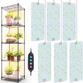 6Panel Grow Lights for Indoor Plants, Seed Starting, Veg, Pot Plants, Bonsai with Timer 4/8/12/16/20H, Ultra-Thin Under Cabinet & Shelf Full Spectrum LED Plant Growing Lamps, Multi-Panels Free Connect