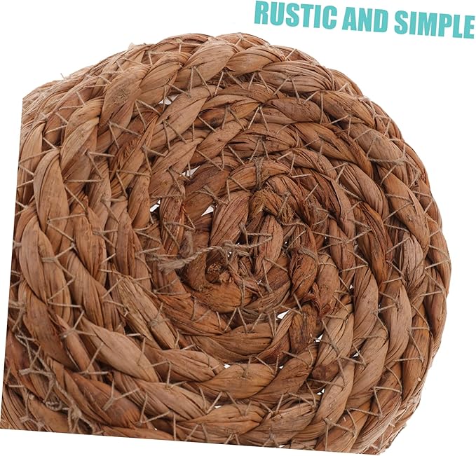 BESPORTBLE 2sets Seagrass Planters for Indoor Straw Pots for Outdoor Woven Flower Baskets Rattan Planter Baskets Handmade Storage with Liner 2pcs*2