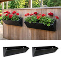LaLaGreen Wall Planter (24 Inch, 2 Pack) Triangle Black Metal Hanging Flower Pots for Outdoor Plants, Geometric Carbon Steel Wall Mounted Planters for Succulents, Modern Vertical Garden Home Decor