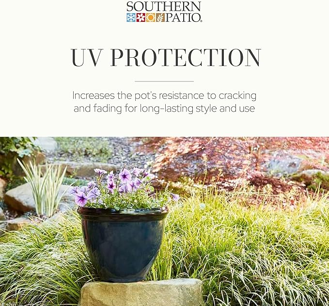 Southern Patio HDR-029755 12" Blue Hritge Planter