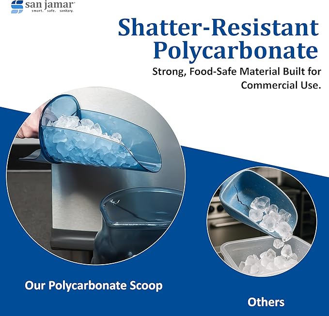 San Jamar SI5500 Polycarbonate Saf-T-Scoop Only,Blue, 6-10 oz