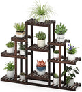 Giantex Plant Stand Indoor & Outdoor, 6 Tier Wood Flower Pot Stand for Multiple Plants, Plant Holder Display Rack, Ladder Storage Rack Plant Shelf for Living Room Balcony Garden Patio