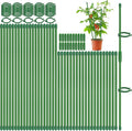 40 Pcs Plant Support Stakes, Garden Stakes for Indoor Plants, Tall Adjustable Plant Sticks with 40 Clips and 20 Connectors for Monstera, Tomato, Vine Potted Plants