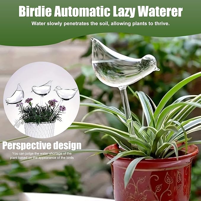 6 Small Handmade Bulbs PottedPlants Water Home Indoor-Outdoor GardenPatio Hanging Flower Spikes DecorationAutomatic Irrigation System (not Glass)