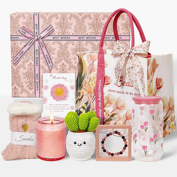 Gift Basket for Women - Self Care Gift Set, Canvas Tote Bag, Perfect for Birthday, Mother's Day, Valentine's Day, Get Well Soon, and Appreciation Gifts