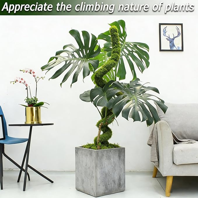 47.24 Inch Moss Pole, Bendable Moss Pole Plant Support, Tall Moss Poles for Climbing Plants Indoor DIY, Coco Coir Plant Pole Moss Plant Stick Support Stake Kit for Potted Plants, Pothos, Philodendron
