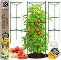 Tomato Cage - Large Trellis Stakes and Plant Support Structures for Vegetables and Climbing Plants - Tall Tomato Cages for Garden, Pots, Raised Garden Bed Outdoor Supplies (3 Pack - Up to 48")