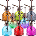 8 Pcs Glass Plant Mister Spray Bottle 200ml Vintage Plant Spritzer Multicolor Succulent Watering Bottle Watering Can 6.4'' with Plastic Top Pumps for Indoor Outdoor Succulents Garden Plants (Bronze)