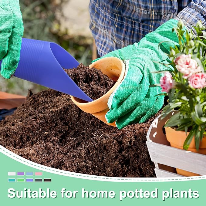 9 Pcs Bonsai Soil Scoops Plastic Garden Soil Scoops Succulent Soil Scoop Colorful Small Soil Scoops Gardening Tools for Plant Flower Succulent (Colorful)