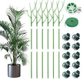ROADPLUM 6 Pack 39.37" Detachable Twig Plant Support Stakes Set, Blends in to Plant, Branch Plant Sticks with Orchid Clips Twist Plant Ties, Twig Trellis for Indoor Outdoor Plants Potted Plants Flower