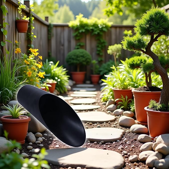 Black Bonsai Soil Scoops,Plastic Garden Soil Scoops,Colorful Gardening Tools Potting Scoopers Bucket Shovel for Flower Planting Bonsai Potting Garden Soil