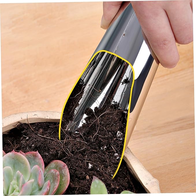 Hand Shovel, Soil Scoop for Indoor Plants 3PCS Potting Soil Scoop 3 Sizes Hand Shovel, Stainless Steel Garden Bonsai Tools for Plant Flower, for Indoor Plants