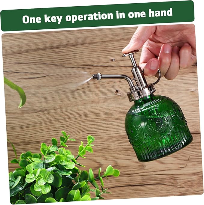 Milisten Elegant Glass Plant Mister Spray Bottle Capacity Water Sprayer for Indoor and Outdoor Plants Durable Thick Glass with Smooth Trigger Stylish Design for Home and Garden