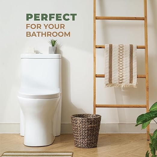 84ECO 2-Pack Black Wicker Trash Cans for Bathroom, Bedroom, Office