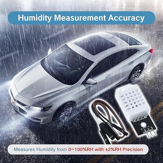 NIIIYTYB 2PCS DHT22 Sensor Temperature-Humidity Monitor Digital Temperature and Humidity Sensor Replace SHT11 SHT15 Ideal for DTH22 Projects and Light Use