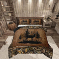 Feelyou Deer Comforter Set All Season Deer Hunting Bedding Set with 1 Pillow Cases Wild Animal Hunting Twin Bedclothes Western Cabin Bedroom Decor Rustic Country Farmhouse Duvet Quilt