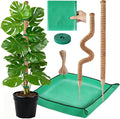 GUIDOT 2 Pack Moss Pole Monstera Plant Support with Repotting Mat, 28 Inch Plant Support Stakes, Plant Sticks Support Tall for Indoor Potted Climbing Plants, Pothos, Philodendron