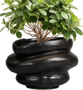 Ceramic Pots for Plants 10.6 Inch - Bonsai Flower Pots for Indoor Plants with Drainage Hole, Decorative Outdoor Pot for Plant, Gift for Men Women, Black
