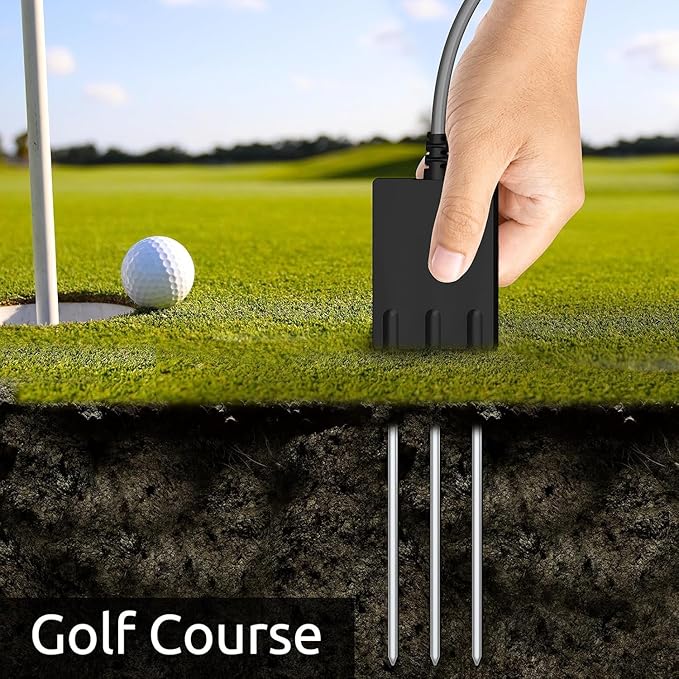 6-in-1 EarthScout Soil Cub Commercial Grade Precision Soil Moisture Meter: Soil Moisture/Soil Temp/Soil EC/Air Temp/Humidity. Irrigation:Farm,Golf,Orchard,Nursery,Garden,Landscape,Research,Education
