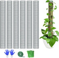 6 Pack Metal Moss Pole, 40"/24"/15" Moss Poles for Plants Monstera, Stackable Sphagnum Moss Pole for Plants Work with Sphagnum Moss(6 Pack 40")