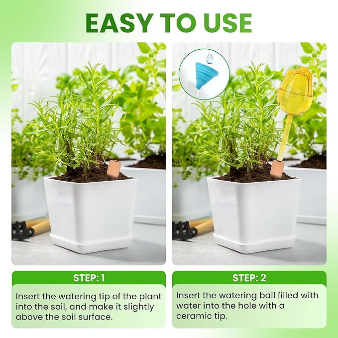 Plant Watering for Tulips, Glass Watering Globe, Self-Watering Pot Plug-in, Travel Holiday Plant Watering Device, Home Decor, Automatic Home Plant Hydration System