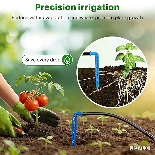 Biling 3W Solar Powered Drip Irrigation System, Digital Programmable Automatic Watering Kit with 2200mAh Battery for 15 Potted Plants, Indoor/Outdoor Use for Garden, Patio, Greenhouse