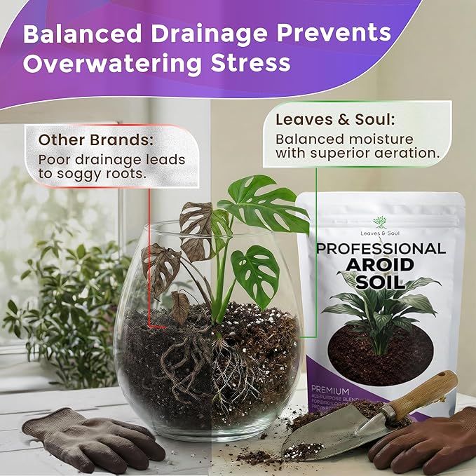 Professional Aroid Soil Mix Large 2.2 Quarts Ready to Use, Premium Potting Soil for Aroid Plants Monstera Philodendron Indoor Plants, Peat Moss Coco Coir Perlite Dolomite Made in USA