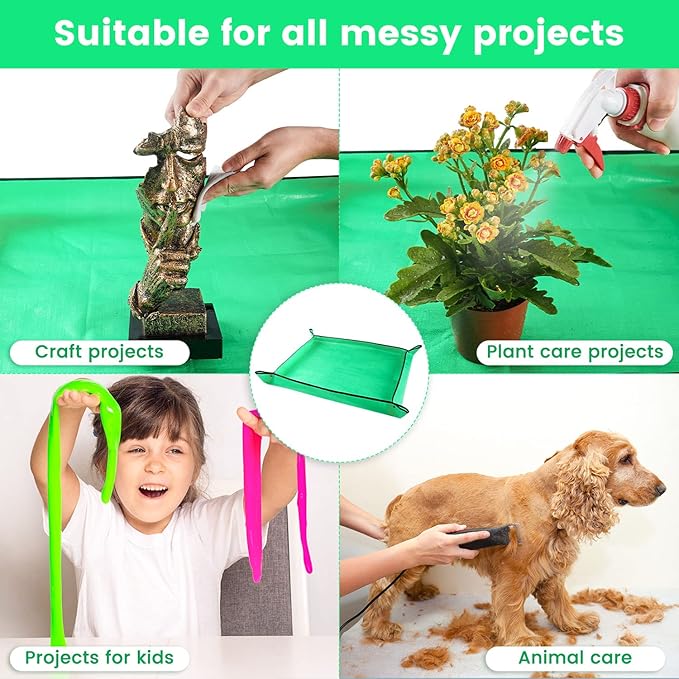 Onlysuki 3PCS 39.5" x 31.5" Large Potting Mat for Indoor Plants Transplanting and Dirt Control Garden Gifts for Women Men