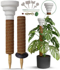 Organo Republic Moss Pole Monstera Plant Support Stakes - 26.4" Unique Self-Watering, Extendable Coco Coir Pole for Climbing Plant Supports for Potted Plants Indoor for Monstera, Pothos & More